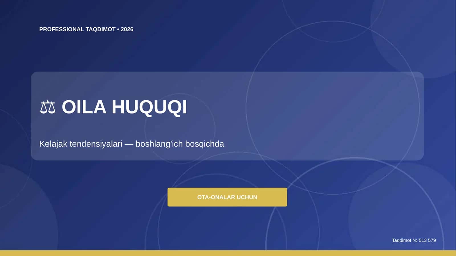 Oila huquqi: kelajak tendensiyalari (boshlang'ich bosqichda) [ota-onalar uchun]