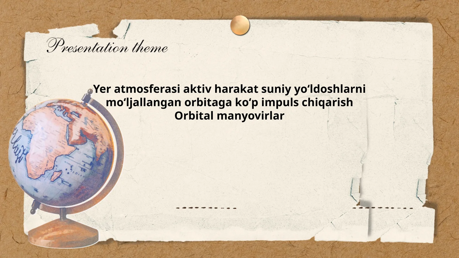 Yer atmosferasi aktiv harakat suniy yoʻldoshlarni moʻljallangan orbitaga koʻp impuls chiqarish Orbital manyovirlar