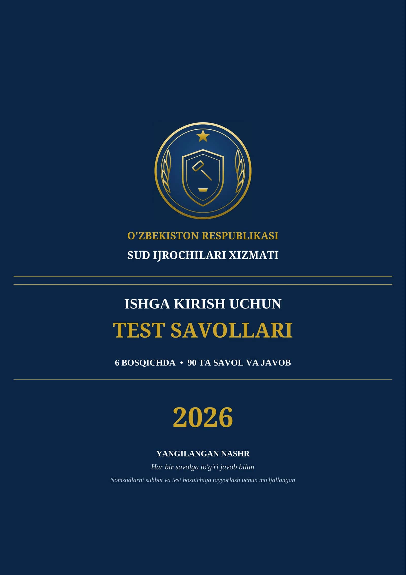 Sud ijrochilari test savollari