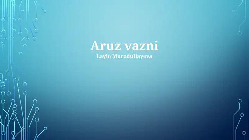 Aruz vazni
