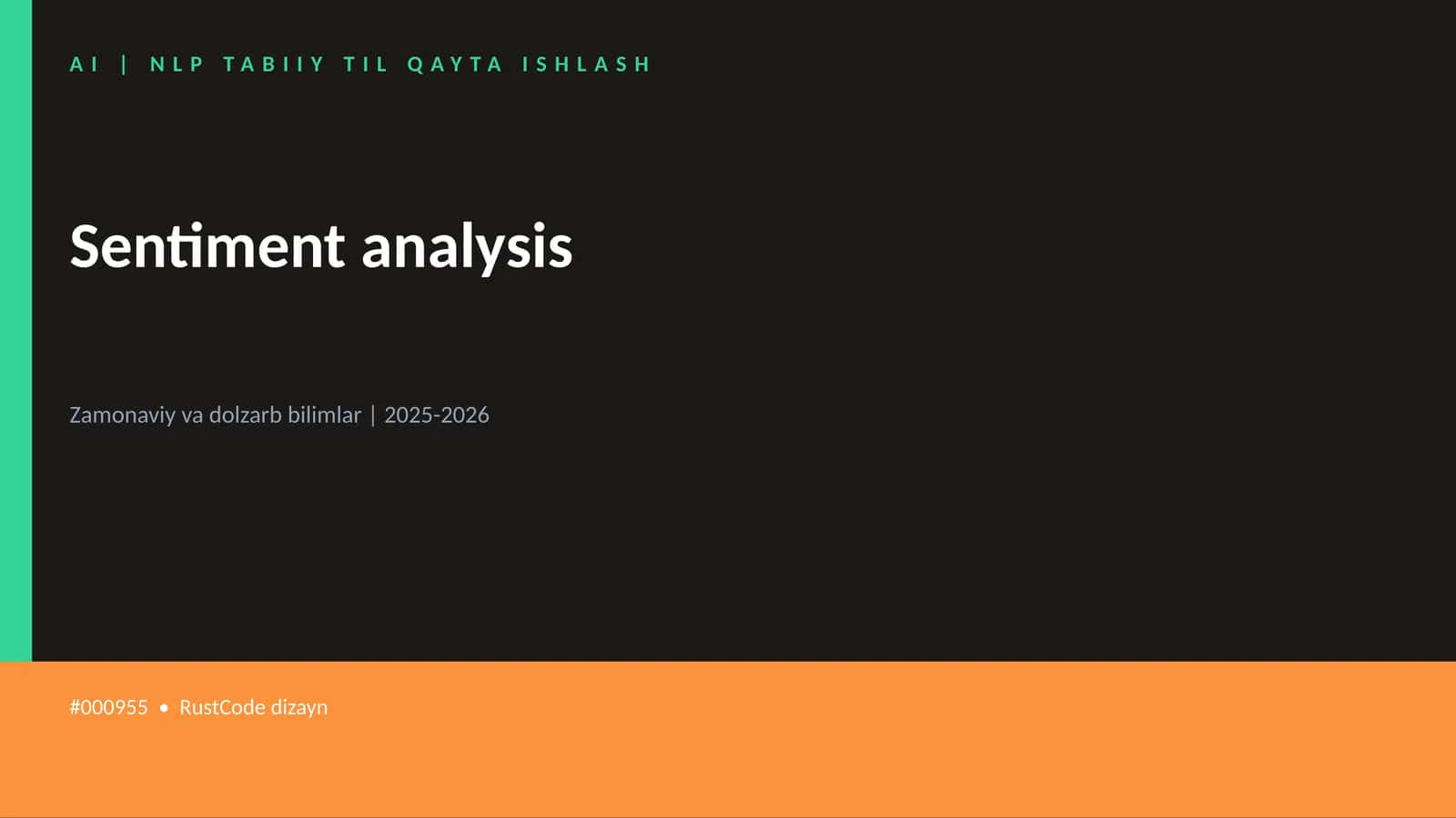 Sentiment analysis