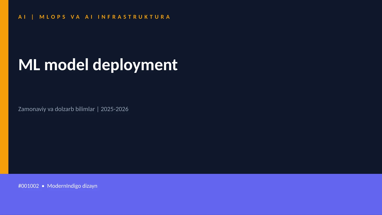 ML model deployment