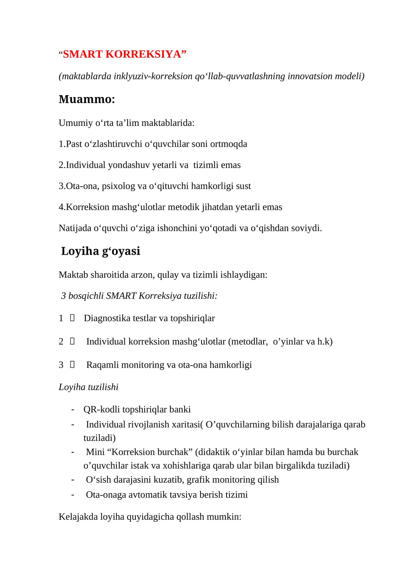 SMART KORREKSIYA