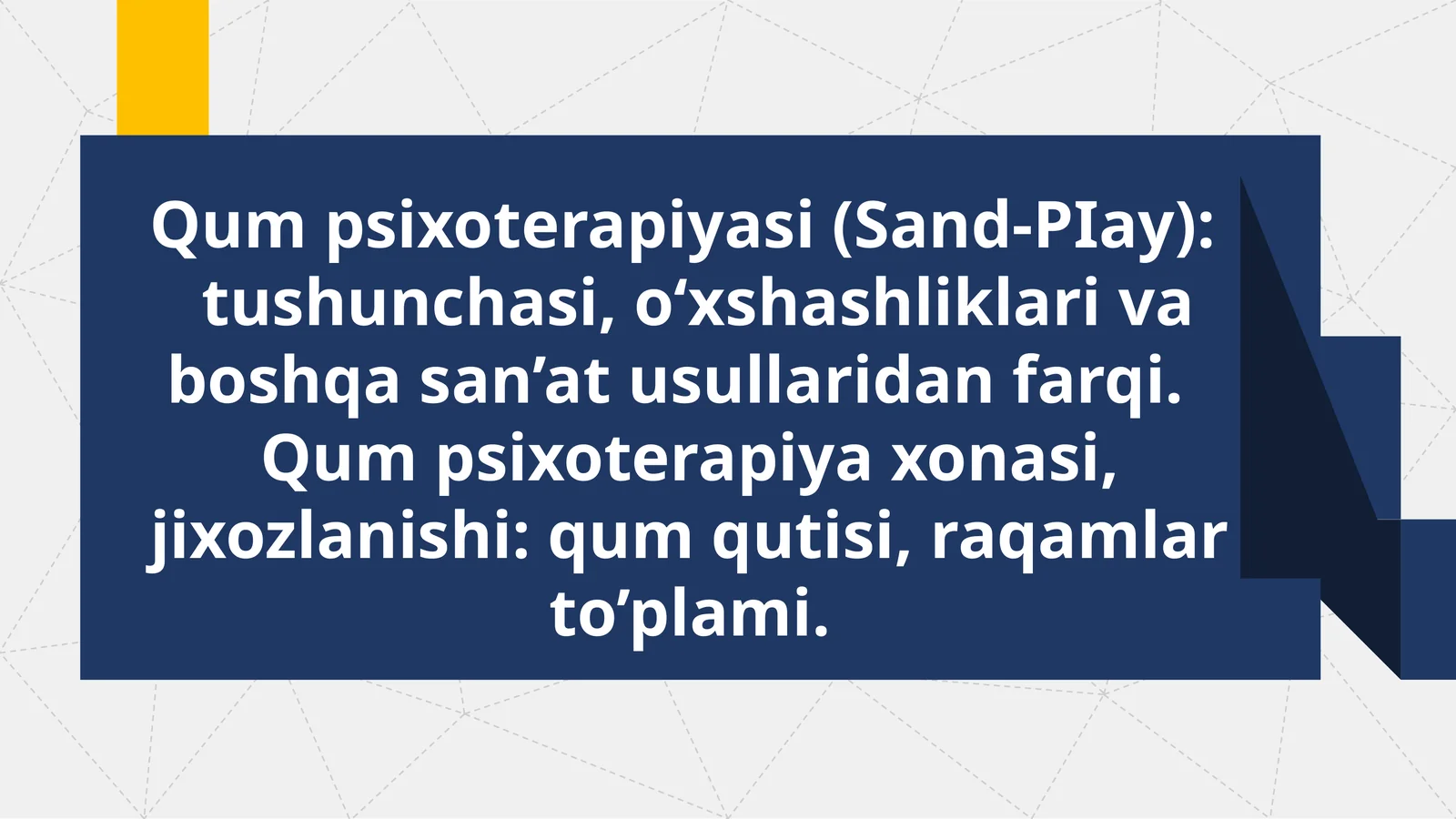 Qumpsixoterapiyasi(Sand-PIay)