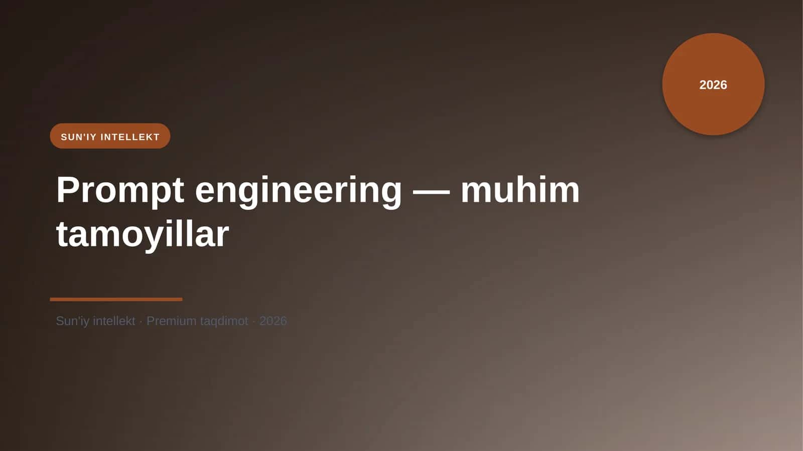 Prompt engineering — muhim tamoyillar
