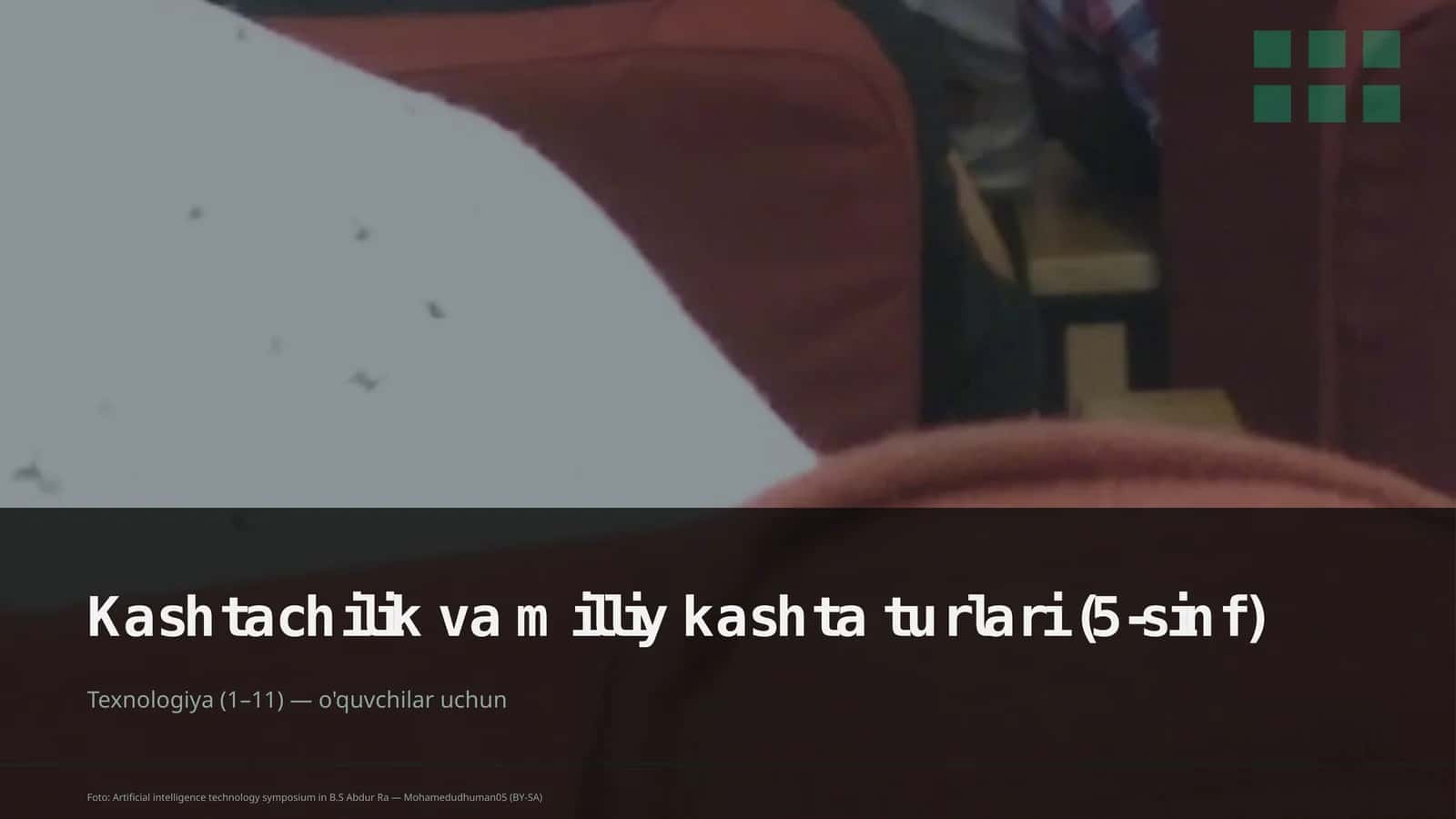 Kashtachilik va milliy kashta turlari (5-sinf)