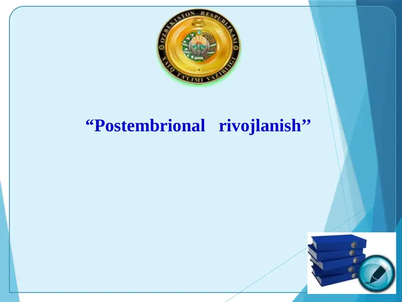 Postembrionalrivojlanish