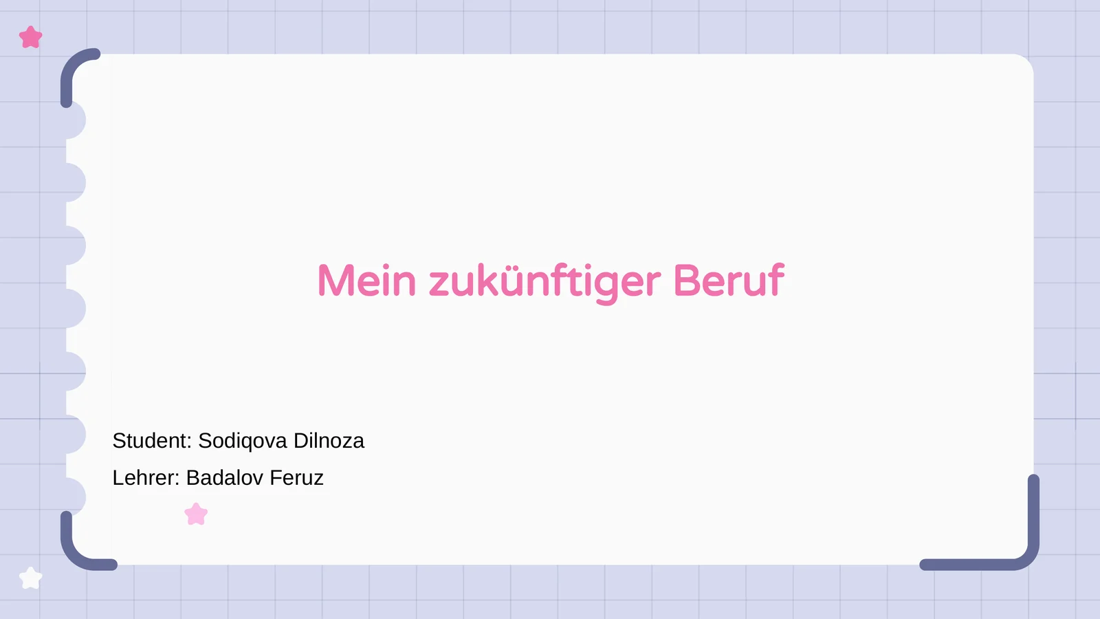 Mein zukünftiger Beruf