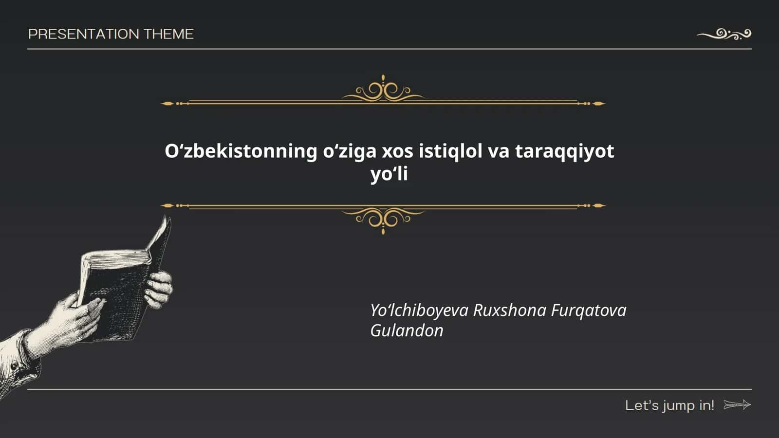 Oʻzbekistonning oʻziga xos istiqlol va taraqqiyot yoʻli