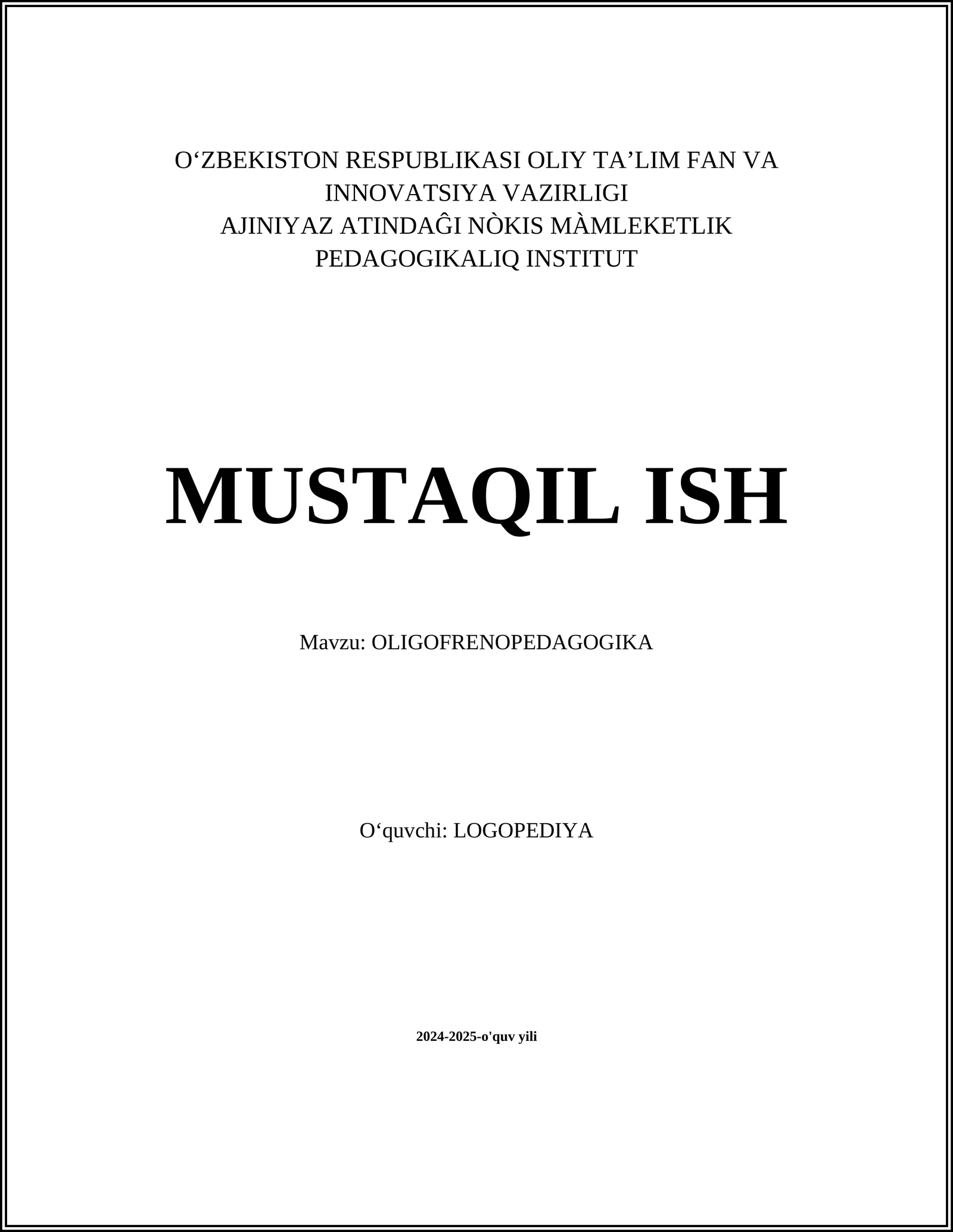 OLIGOFRENOPEDAGOGIKA
