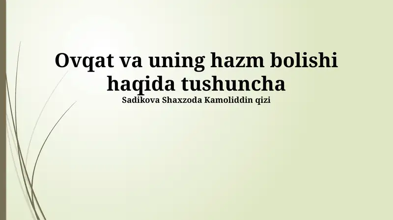 Ingichka ichakda hazm qilish