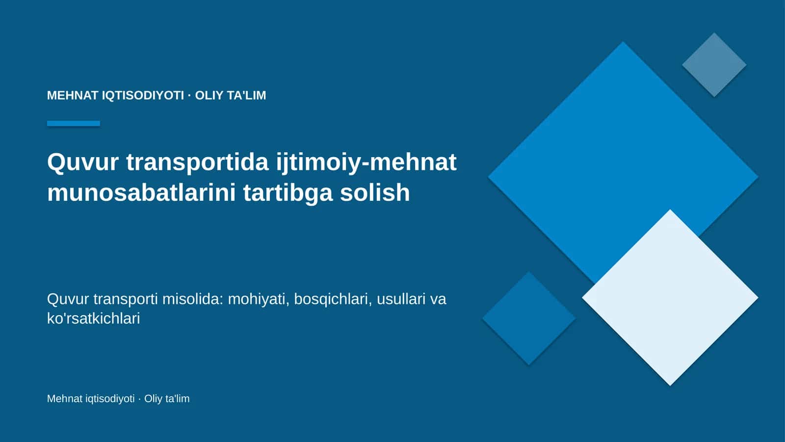 quvur transportida ijtimoiy mehnat munosabatlarini tartibga solish 1442