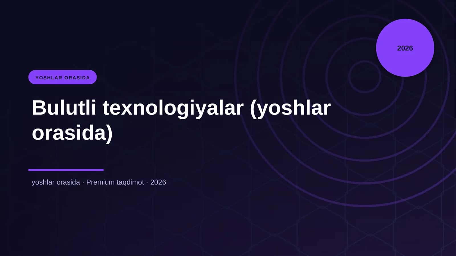 Bulutli texnologiyalar (yoshlar orasida)