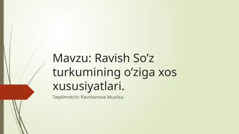 So’z turkumi