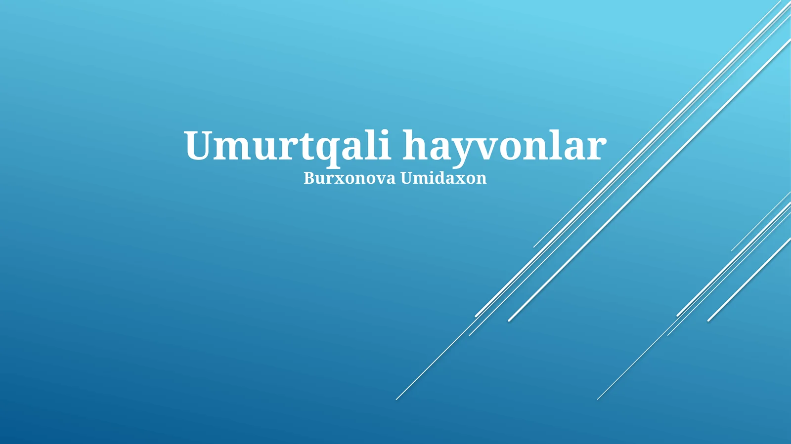 Umurtqali hayvonlar