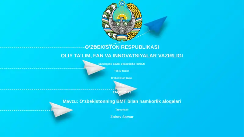 Oʻzbekistonning BMT bilan hamkorlik aloqalari