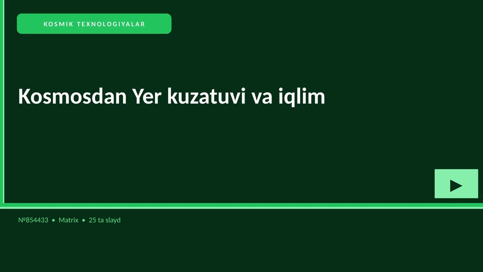 Kosmosdan Yer kuzatuvi va iqlim