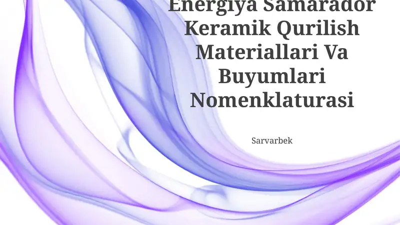Energiya Samarador Keramik Qurilish Materiallari Va Buyumlari Nomenklaturasi