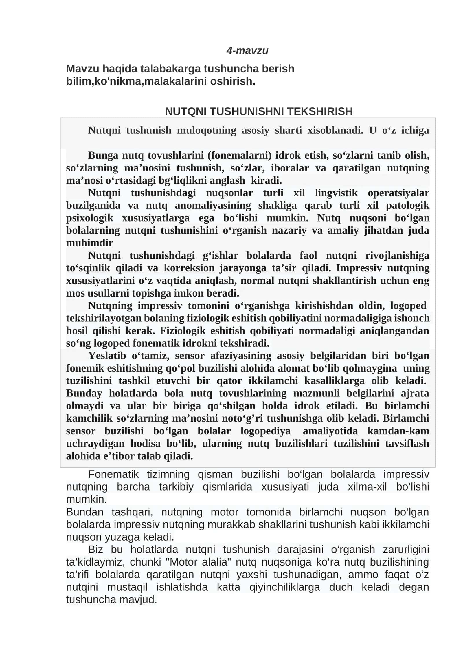 Nutq vositalarini tushuntirish usul va metodlari