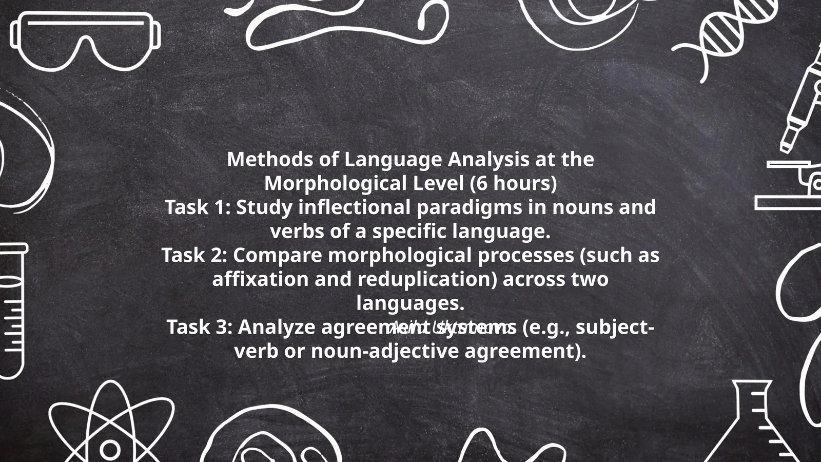 Methods of Language Analysis at the Morphological Level