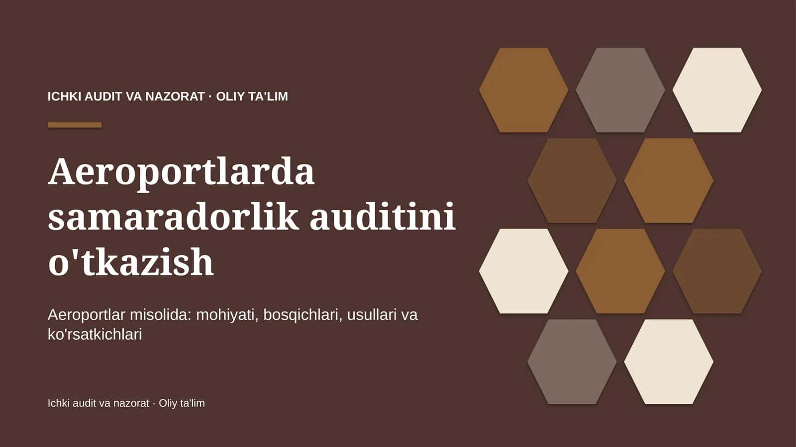 aeroportlarda samaradorlik auditini o'tkazish 6570