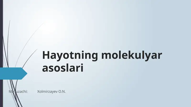 Hayotning molekulyar asoslari