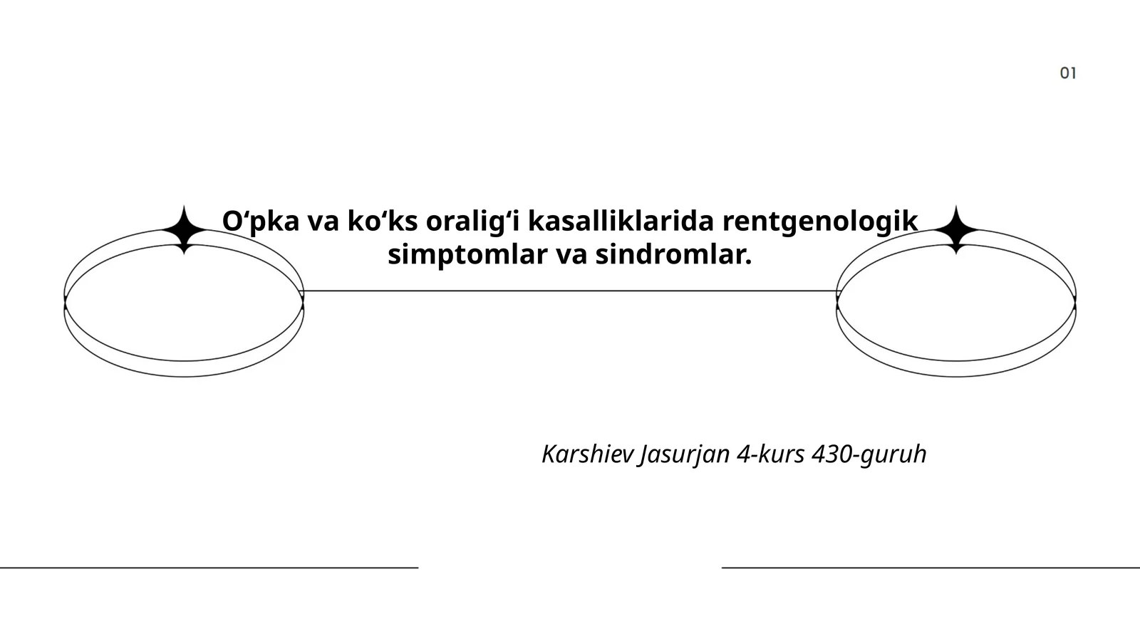 O‘pka va koʻks oralig‘i kasalliklarida rentgenologik simptomlar va sindromlar