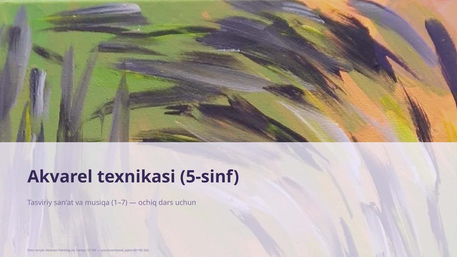 Akvarel texnikasi (5-sinf)