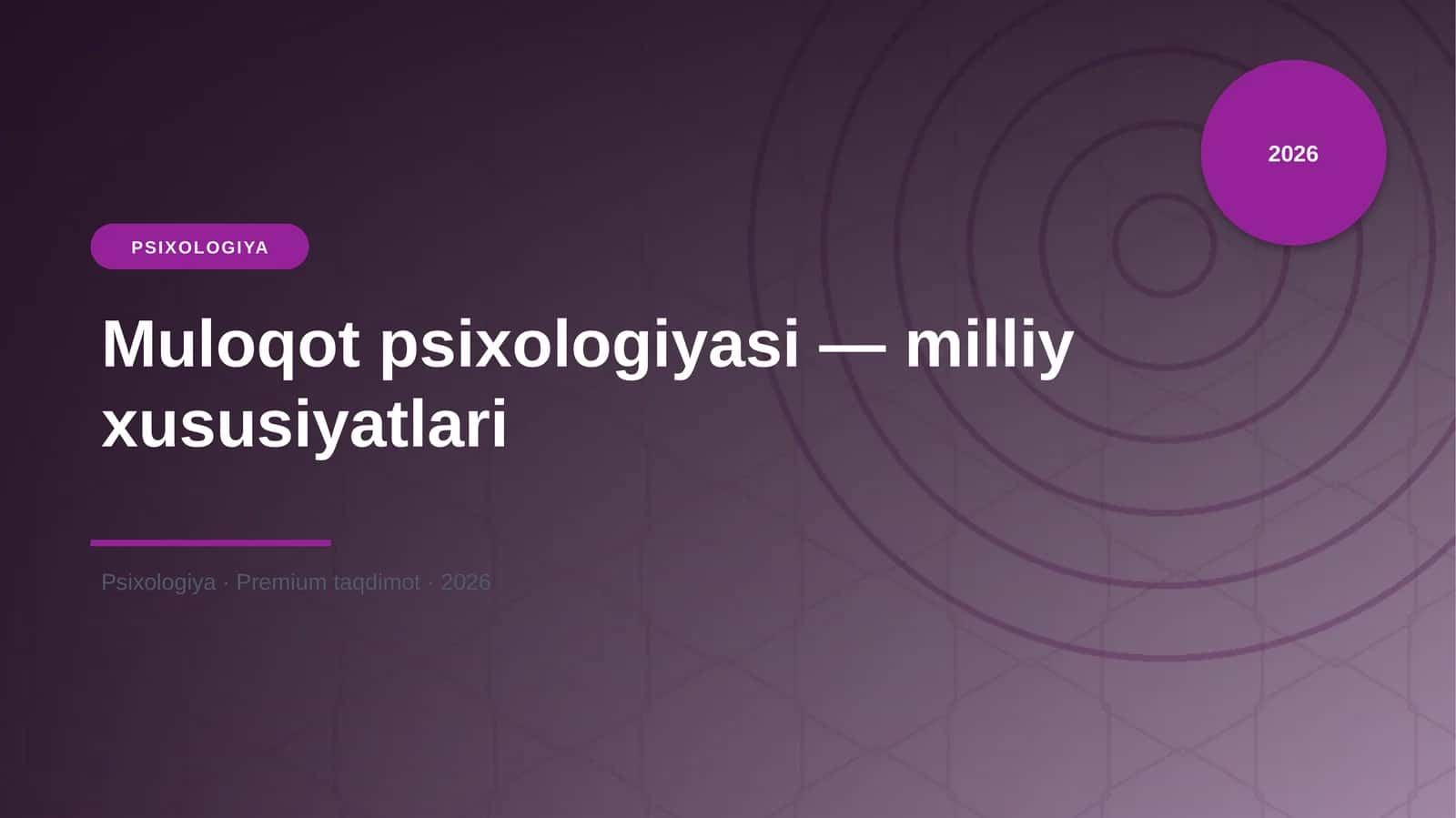 Muloqot psixologiyasi — milliy xususiyatlari