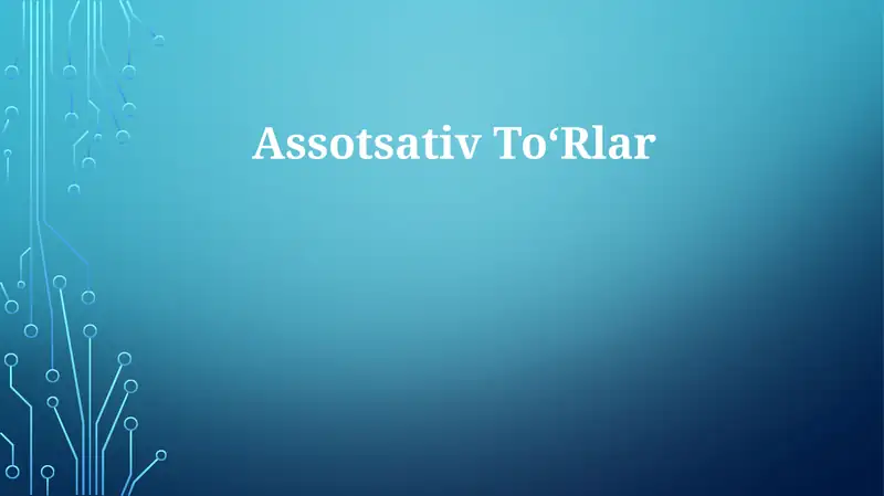 AssotsativToʻRlar