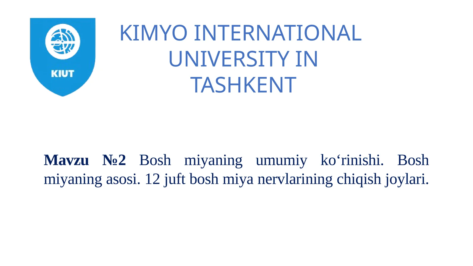 Boshmiyaning umumiy ko‘rinishi. Boshmiyaning asosi. 12 juft bosh miyanerlarining chiqish joylari
