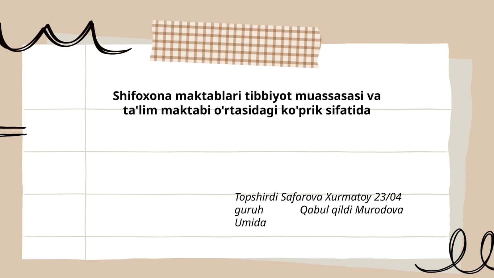 Shifoxona maktablari