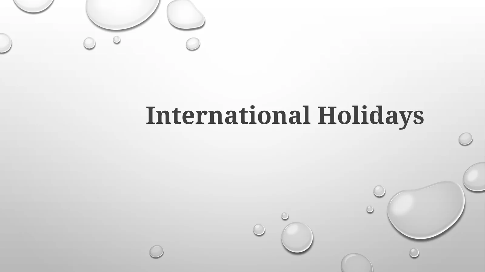 InternationalHolidays