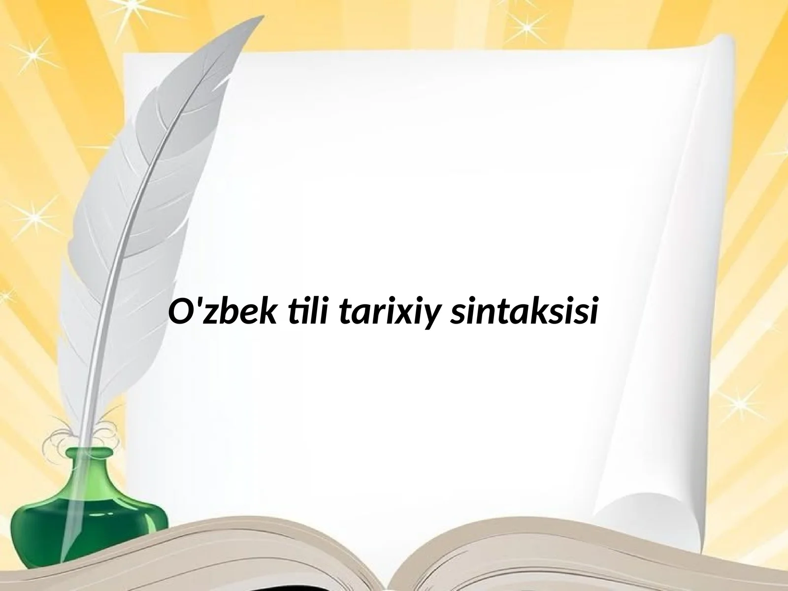 O'zbek tili tarixiy sintaksisi