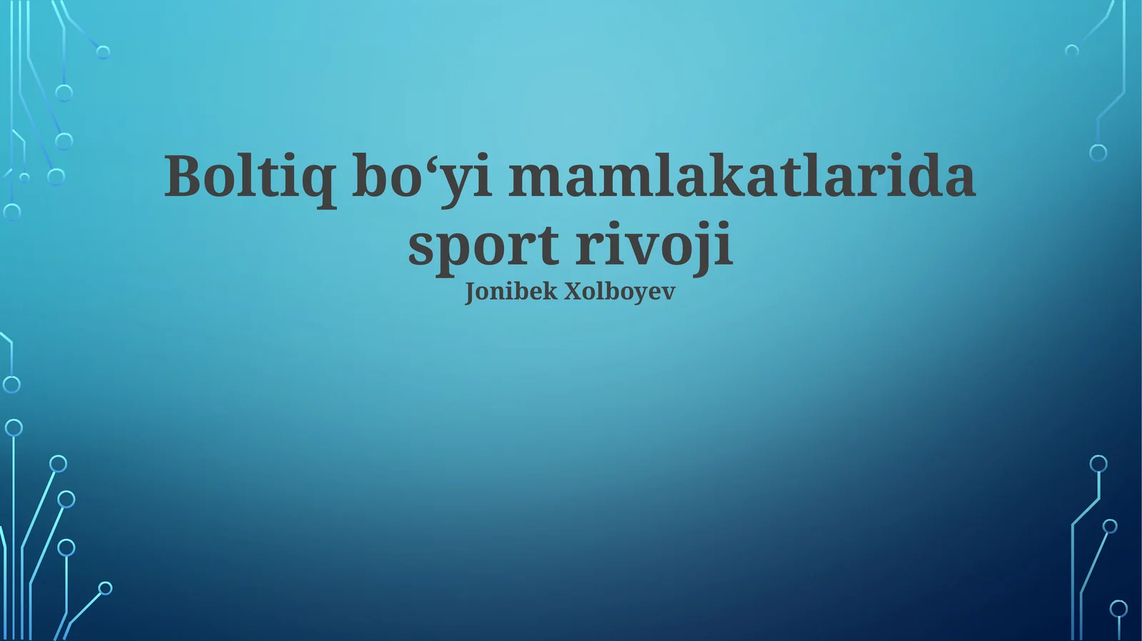 Boltiq boʻyi mamlakatlarida sport rivoji