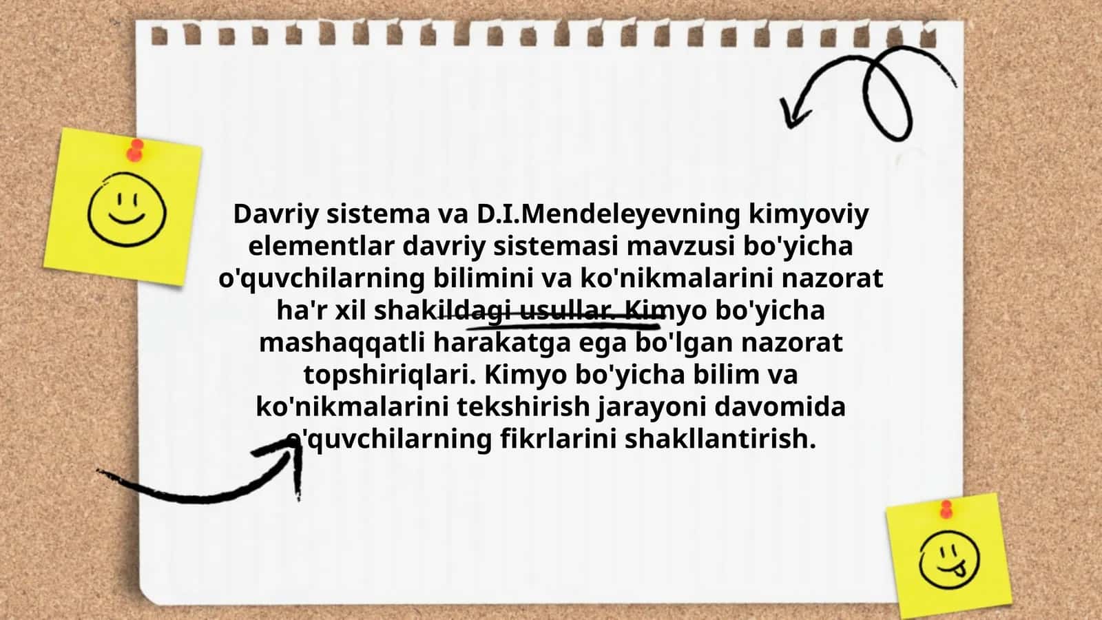Davriy sistema va D.I.Mendeleyevning kimyoviy elementlar davriy sistemasi mavzusi bo'yicha o'quv materiallari