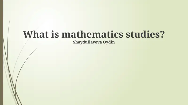 Matematika O'qish