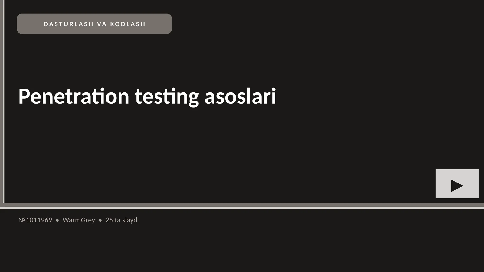 Penetration testing asoslari