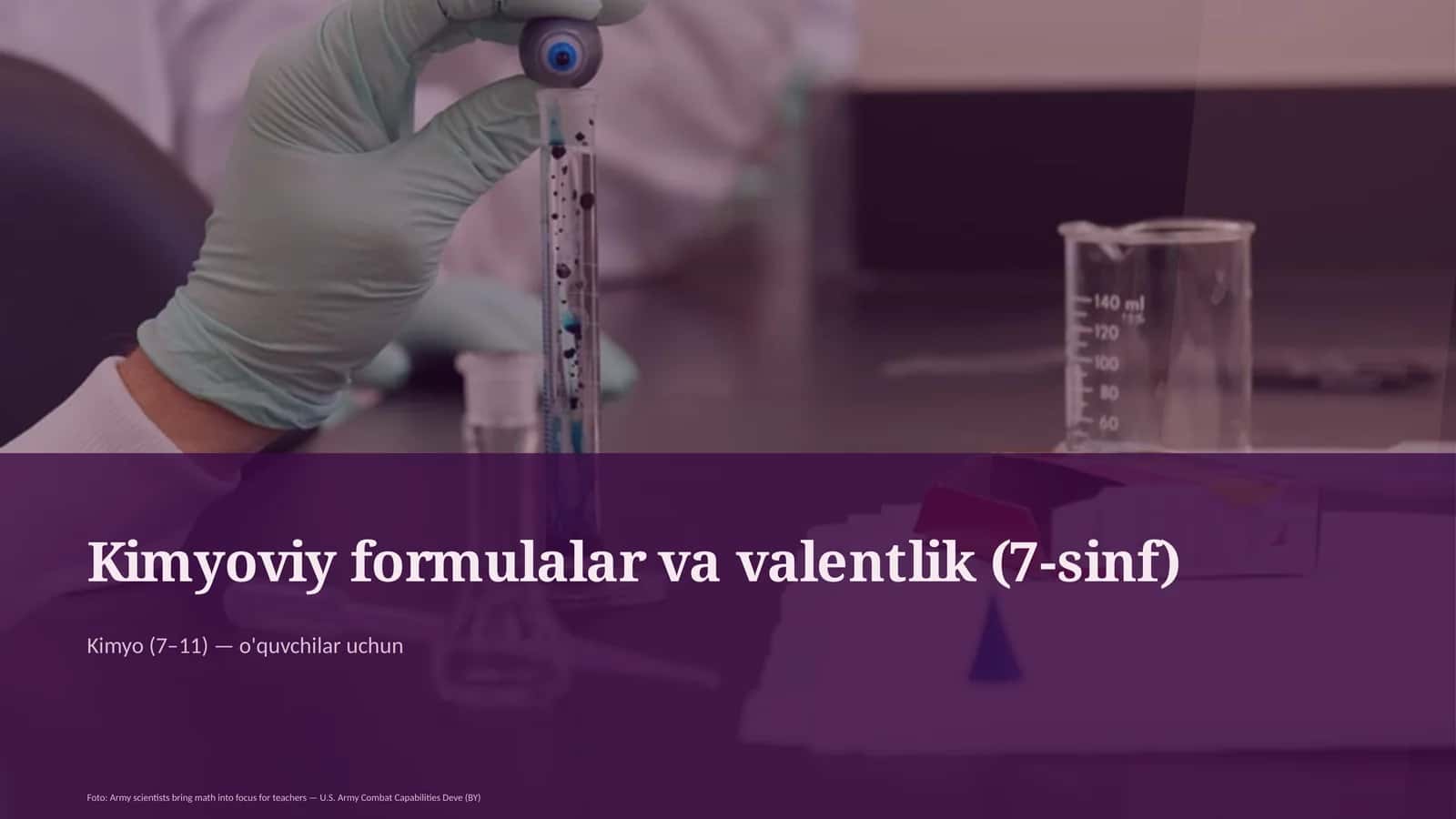 Kimyoviy formulalar va valentlik (7-sinf)