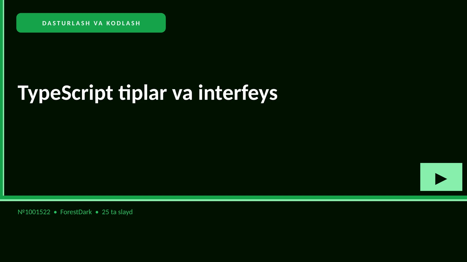 TypeScript tiplar va interfeys