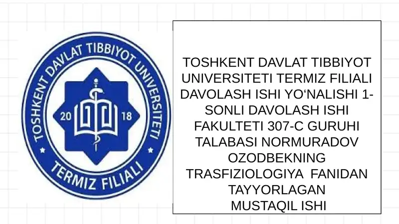 Qon quyishda koagulyatsion buzilishlar: sabablari, tuzatish tamoyillari