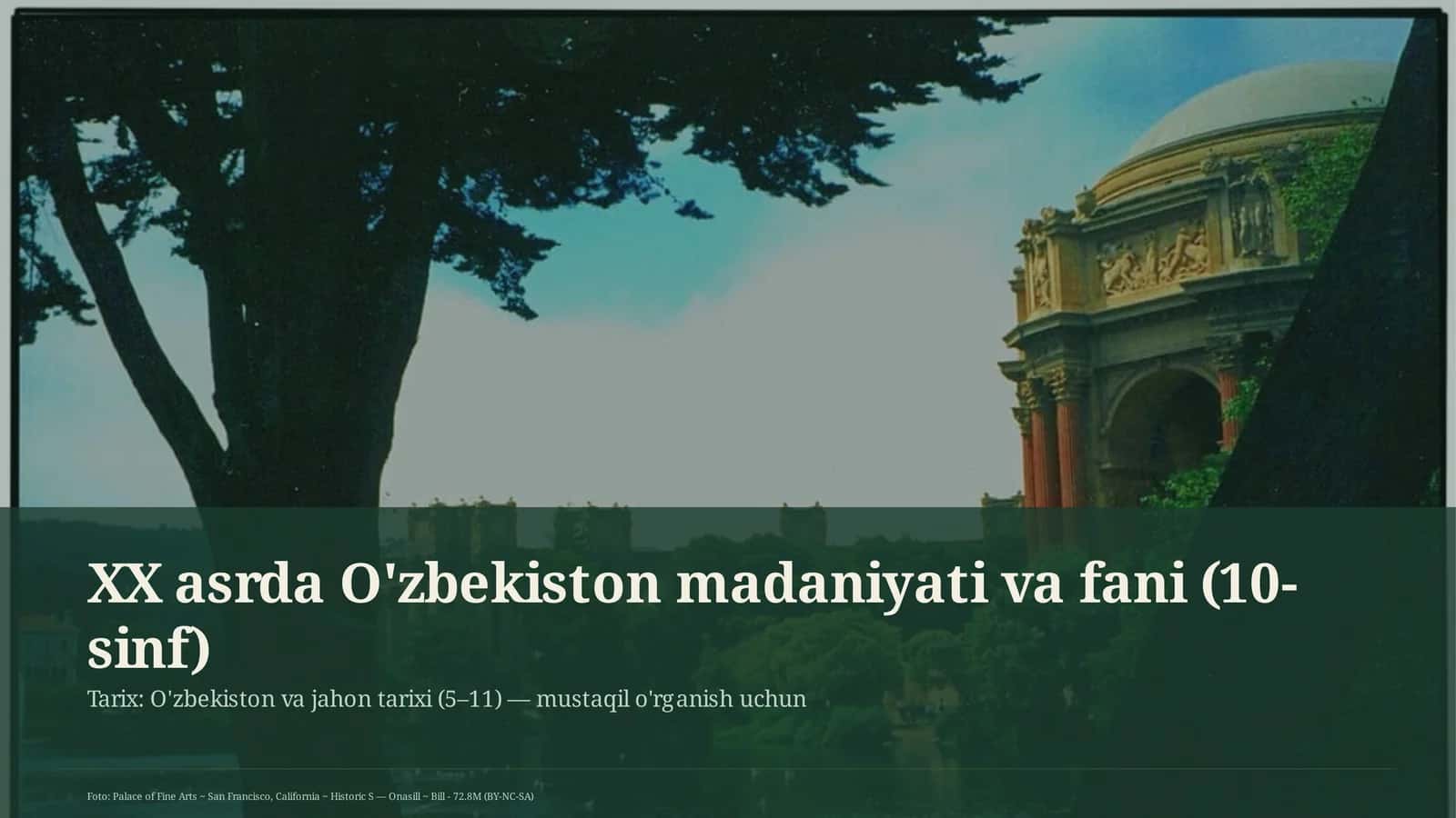 O'zbekiston madaniyati va fani (10-sinf)