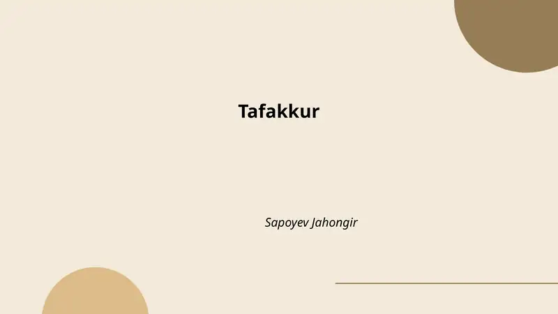Tafakkur