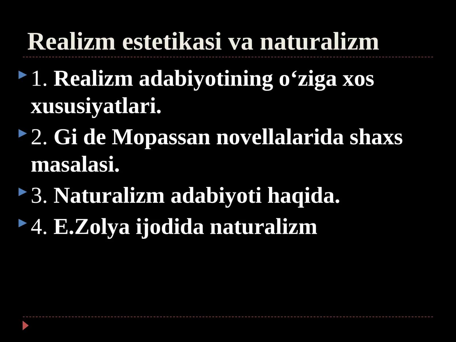 Realizm estetikasi va naturalizm