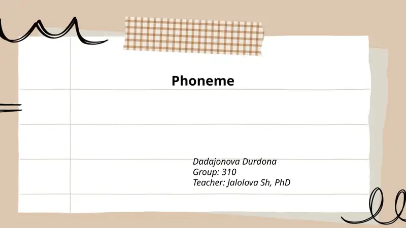 Phoneme
