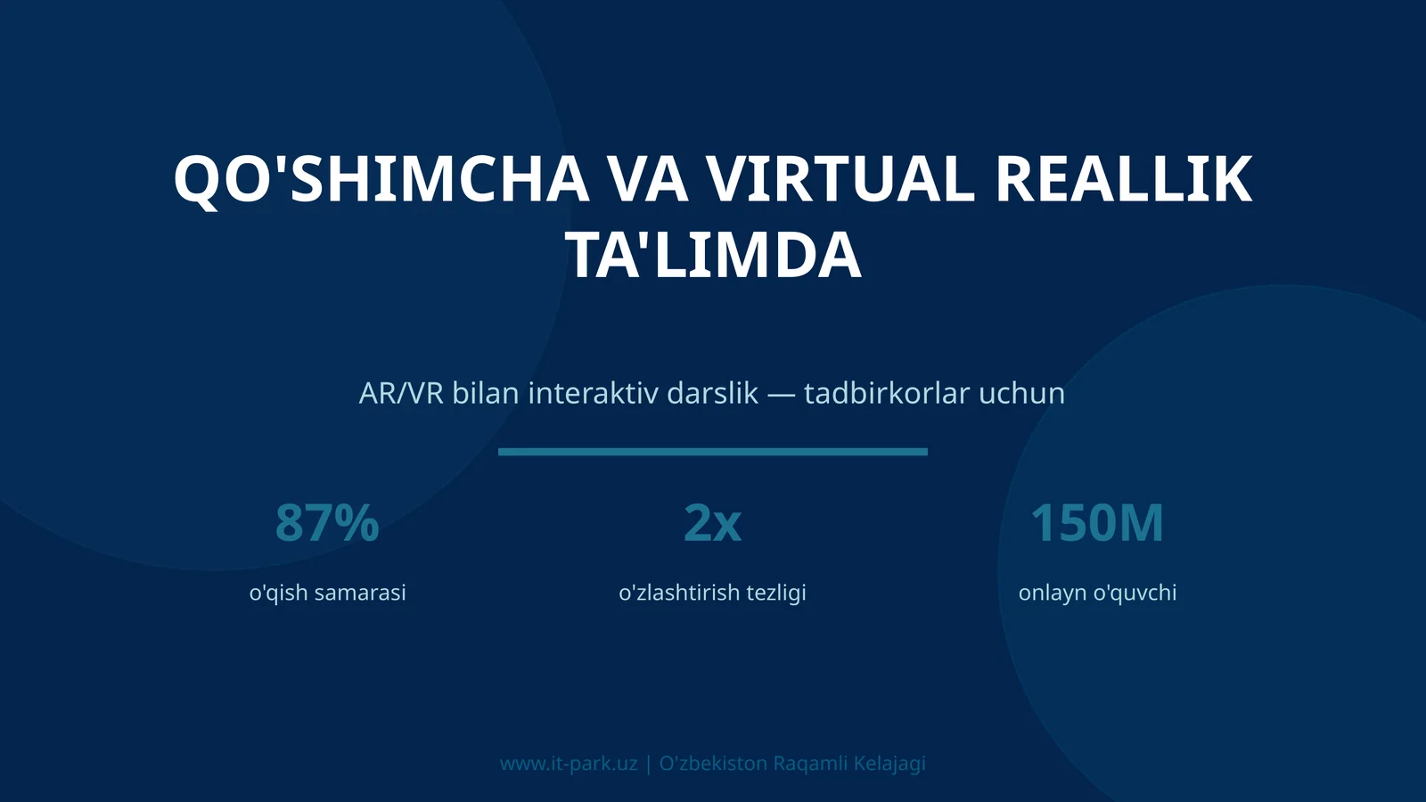 Qo'shimcha va virtual reallik ta'limda