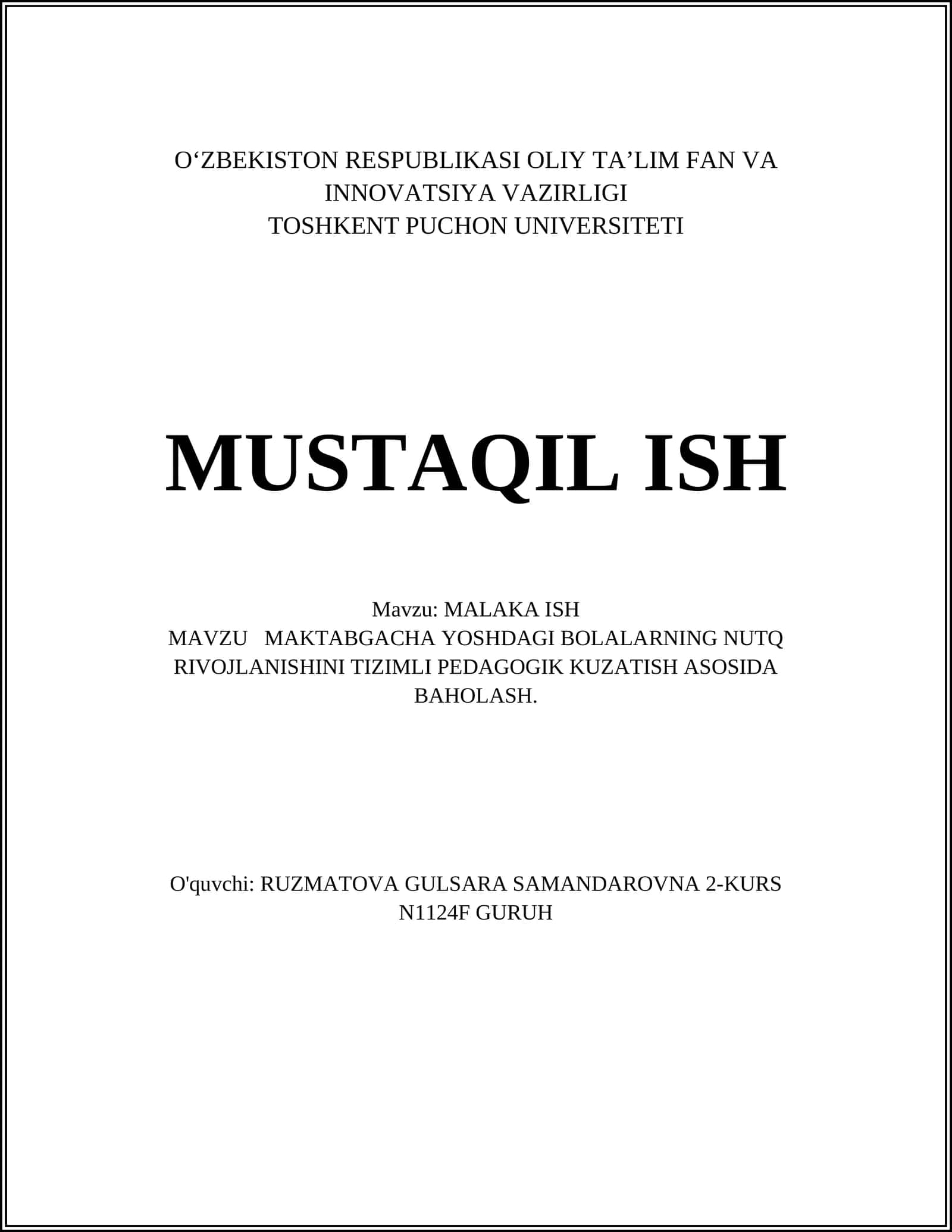 MALAKA ISH