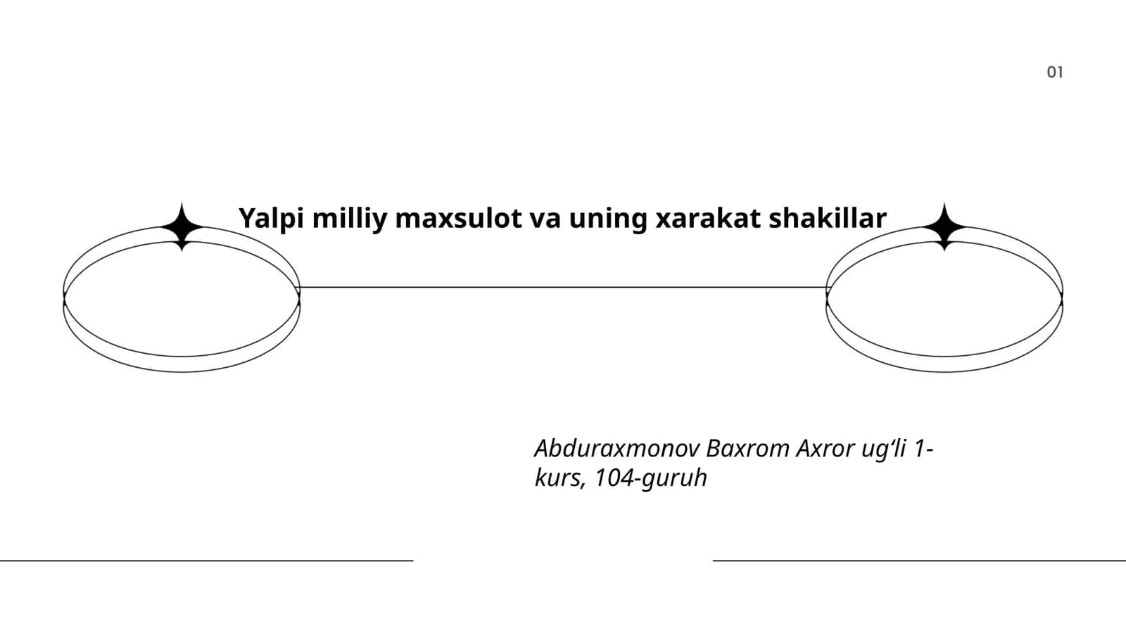 Yalpi milliy maxsulot va uning xarakat shakillar