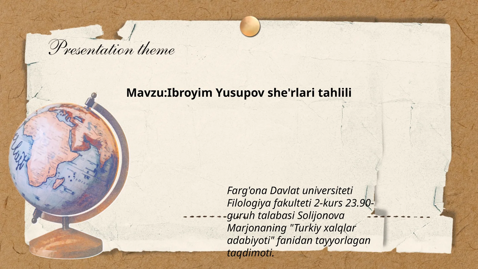 Ibroyim Yusupov she'rlari tahlili