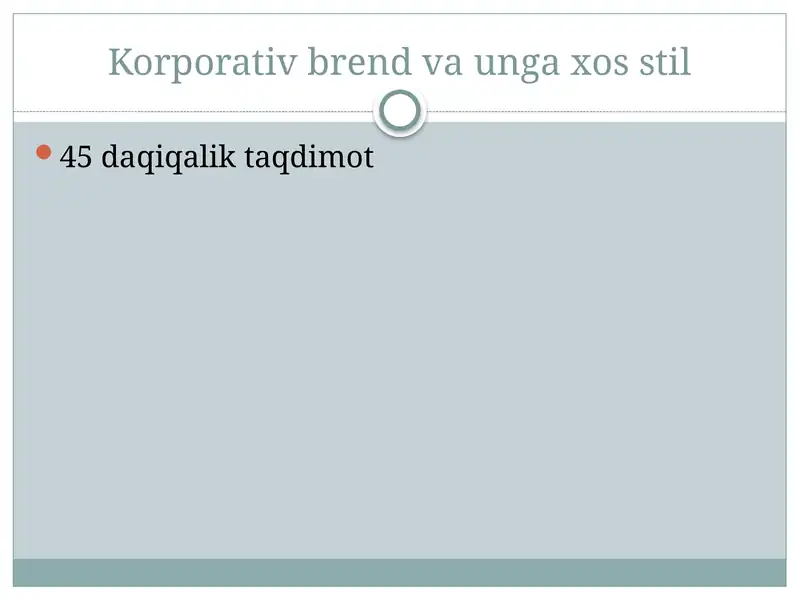 Korporativ brend va unga xos stil